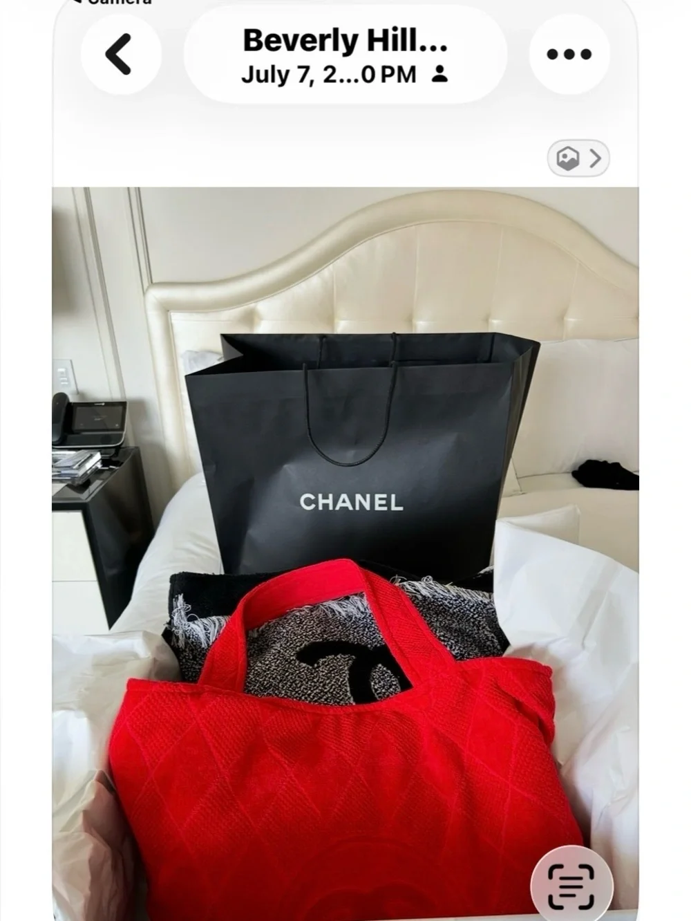 CHANEL Red Terry 3 pc. Beach Set - Picture 12 of 13